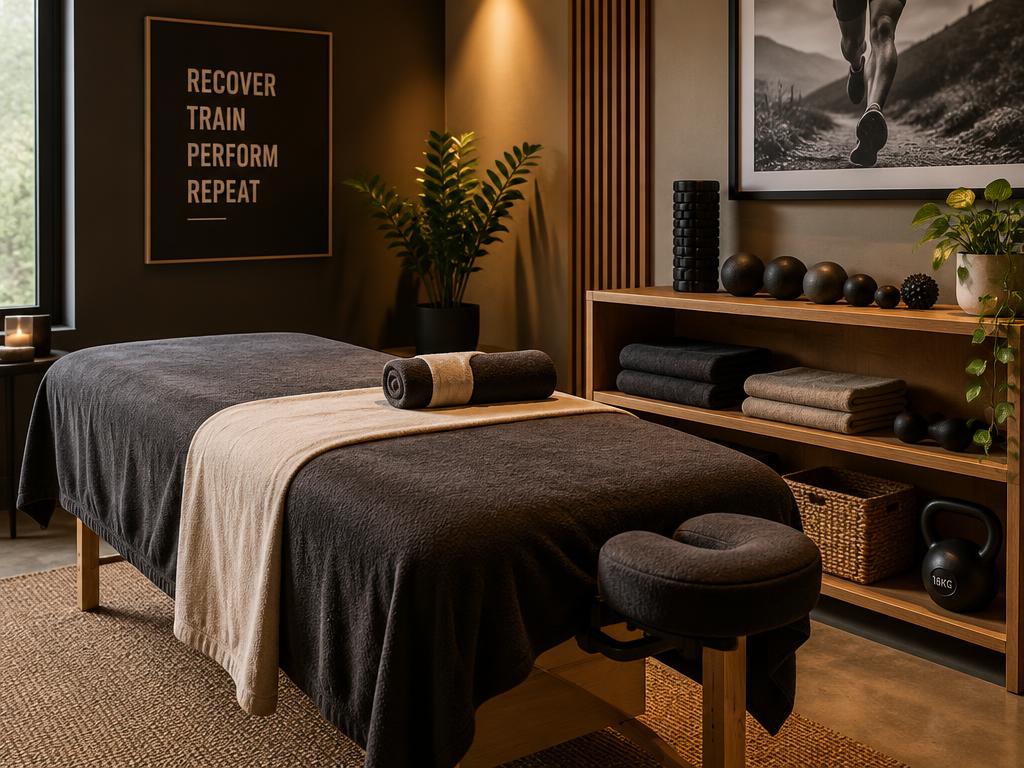 Sports recovery massage room for deep tissue treatments at Jasmine Massage Services Business Bay